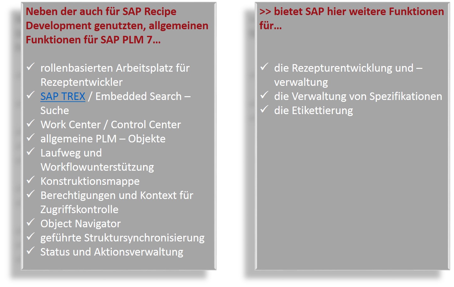 SAP Recipe Development (SAP RD) Rezepturverwaltung
