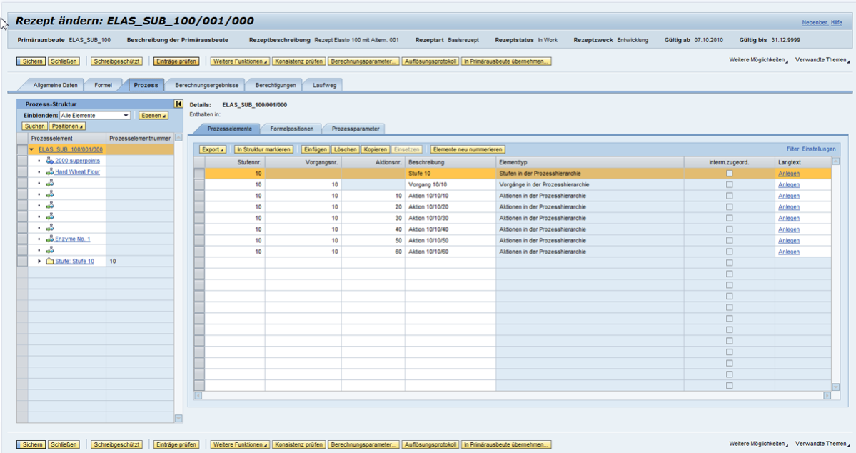 SAP Recipe Development (SAP RD) Rezepturverwaltung