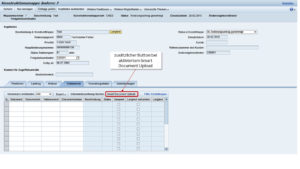 SAP Dokumentenupload_Konstruktionsmappe – Button
